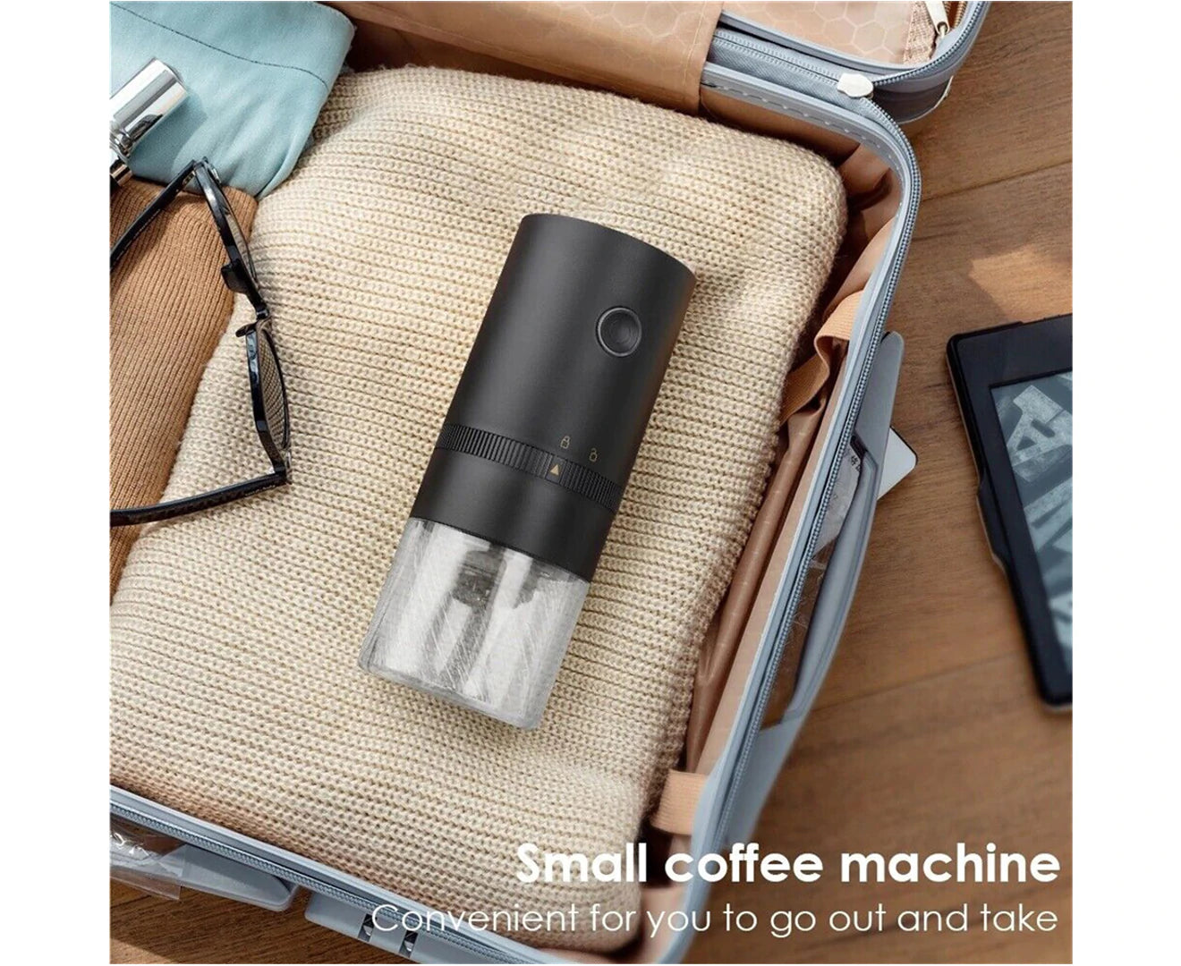 Electric Coffee Grinder Grinding Milling Bean Nut Spice Herbs Blender Machine Black