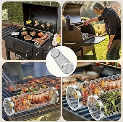 Stainless Steel BBQ Grill Basket/Cage (30cm)